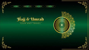 Lüks altın hac ve umrah iniş sayfası animasyonu