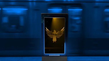Yeşil ekran arkaplanı reklamı için boş reklam panosu
