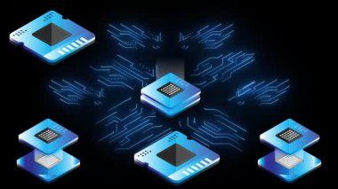 bağlantı çizgileri neon ışık efekti yeşil ekran arkaplanı