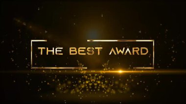 Lüks altın, parçacık efektli yeşil ekran arka planlı en iyi ödül