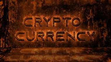 Şifreleme para birimi metin efekti grunge arkaplanı