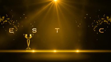 Lüks altın sahne En iyi seçim ödülü arka planı