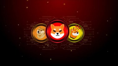 En iyi para kripto para birimi logosu. dogecoin,shiba inu,floki inu, bonk coin, pepe coin