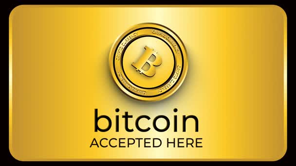 3D анимация биткойн криптовалюта принимаются здесь фон