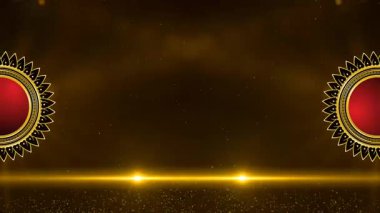 sahne ödülü ve mandala süsü ve ışık efekti arka planı