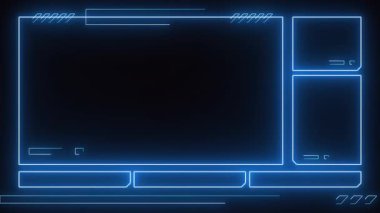 çerçeve teknolojisi ışık efekti yeşil ekran arkaplanı