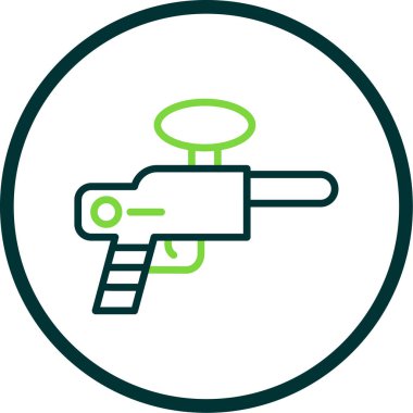 Paintball tabancası simgesi, vektör illüstrasyonu 