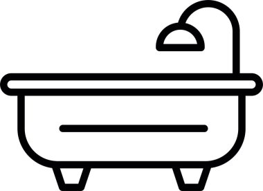 Küvet ikonu vektör illüstrasyonu