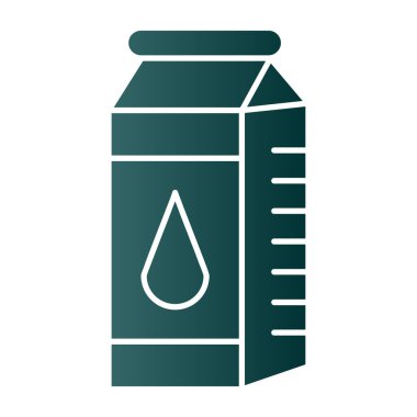 Süt kutusu simgesinin vektör illüstrasyonu 
