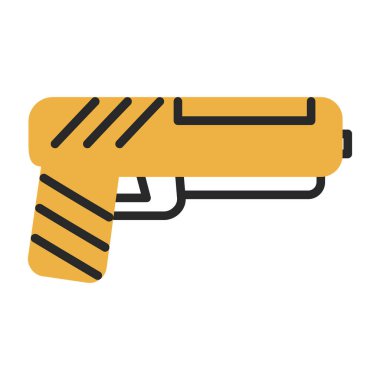 silah simgesi, vektör illüstrasyonu basit tasarım