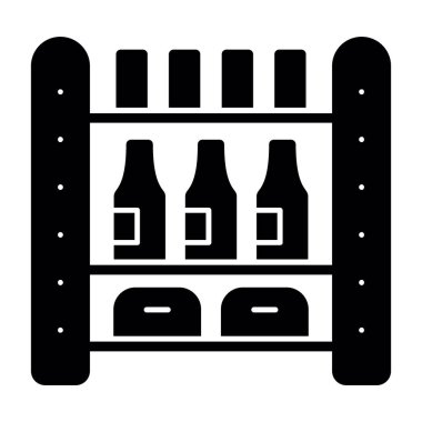 bira şişesi simgesi, vektör, basit ve düzenlenebilir