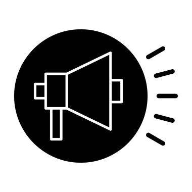 megafon simgesi, kampanya konsepti vektör illüstrasyonu