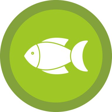 balık simgesi, vektör illüstrasyonu basit tasarım