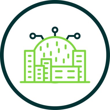 Benzersiz fabrika vektör simgesi