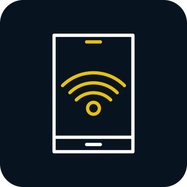 wifi sembollü tablet pc, vektör illüstrasyonu, kablosuz simge