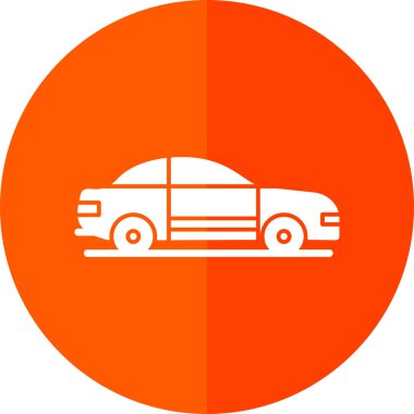 Otomobil otomobil web simgesi basit illüstrasyon