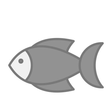 balık simgesi, vektör illüstrasyonu basit tasarım