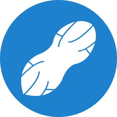 Peanut web simgesi, vektör illüstrasyonu