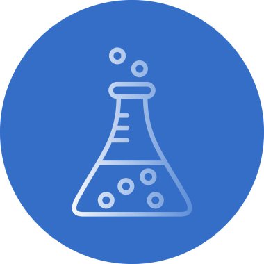 Bilim şişesi. Basit tasarım. Beaker vektör simgesi              
