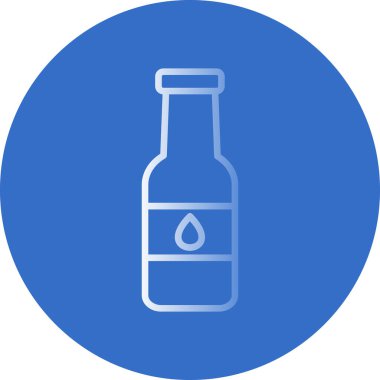 Soda şişesi simgesi, vektör illüstrasyonu 