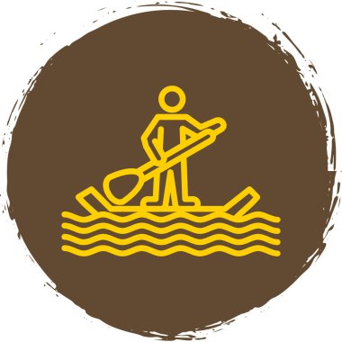 Kürek surf simgesi basit tasarım illüstrasyonu