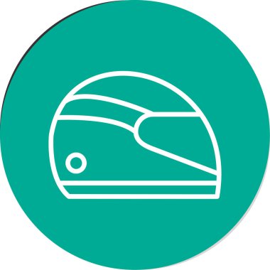 Kask simgesi basit tasarım illüstrasyonu 