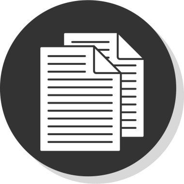 Belge simgesinin vektör illüstrasyonu 