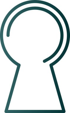 Anahtar deliği web simgesi vektör çizimi          