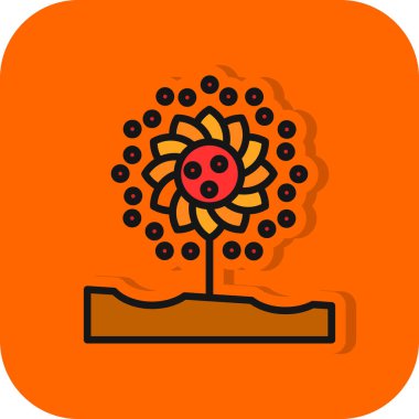 Bir çiçeğin vektör illüstrasyonu