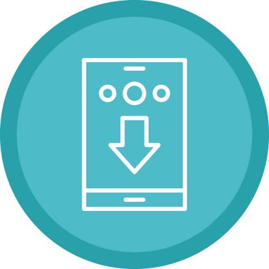 Akıllı telefon simgesinin vektör illüstrasyonu