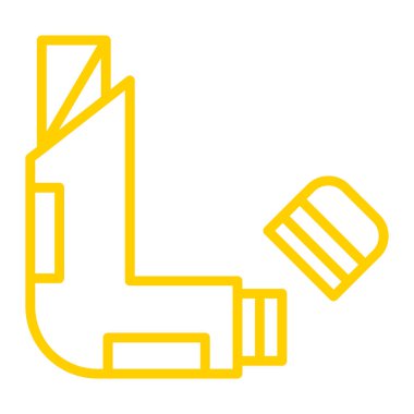 Çizgi film sarı boya silindirinin vektör çizimi