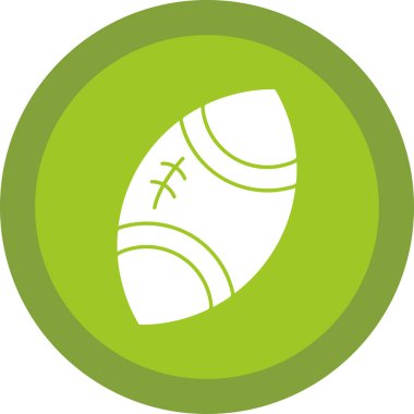 Düz stil rugby topu simgesi