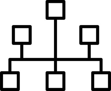 hiyerarşi grafik simgesi, vektör illüstrasyonu