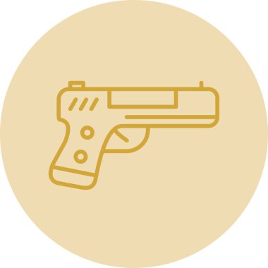 silah vektörü düz renk simgesi