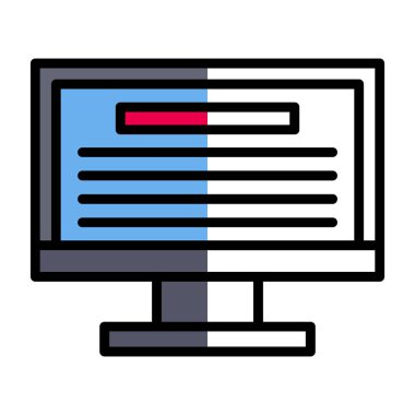 Web simgesini basit illüstrasyonla izle 