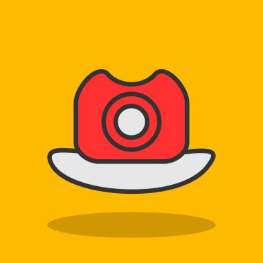 hat simgesi, vektör illüstrasyonu basit tasarım