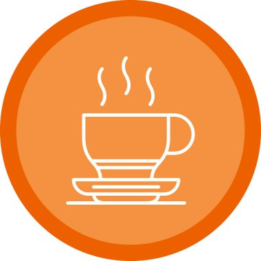 sıcak kahve simgesi, vektör illüstrasyonu