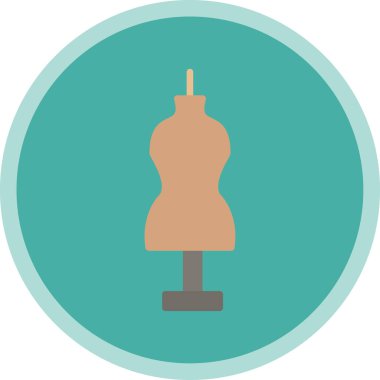 Manken düz vektör simgesi