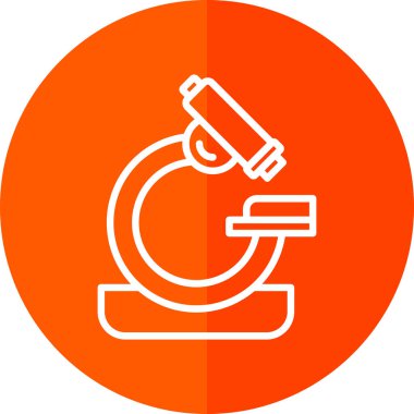 mikroskop simgesi, vektör illüstrasyonu basit tasarım