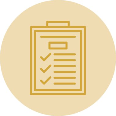 Kontrol listesi simgesinin vektör illüstrasyonu 