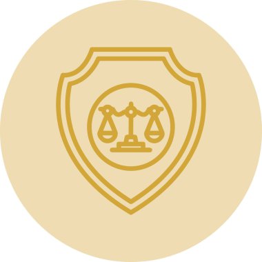 Bir kalkan simgesinin vektör illüstrasyonu