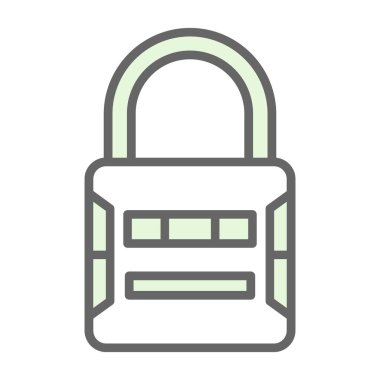 Asma kilit simgesi. web tasarımı için güvenlik kilidi simgesinin karikatür çizimi