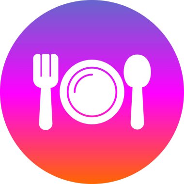 kaşık ve çatal simgesi modaya uygun şekilde izole edilmiş arkaplan