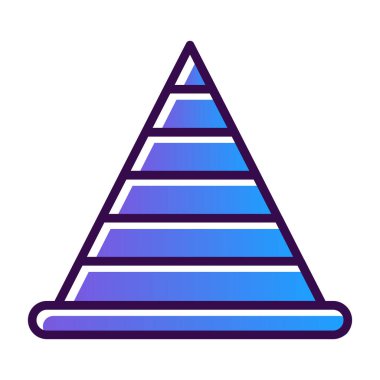 Piramit. Web simgesi basit illüstrasyon