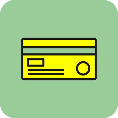 Kredi kartı simgesi, vektör illüstrasyonu