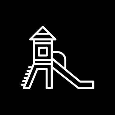 Siyah arkaplanda oyun alanı vektör simgesi