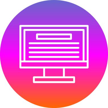 Web simgesini basit illüstrasyonla izle 