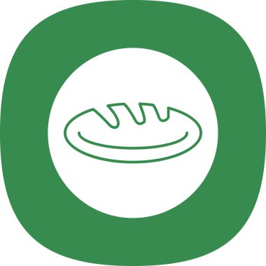 Ekmek simgesinin vektör illüstrasyonu 