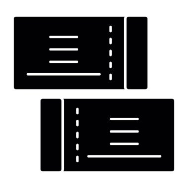 Biletler simge vektör illüstrasyonu