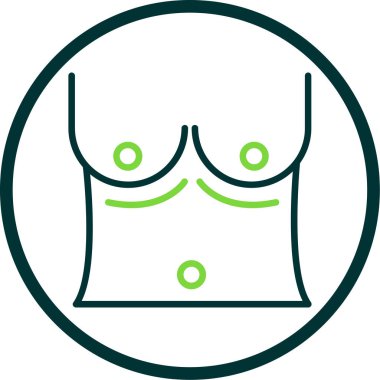 Göğüs simgesi. Web için göğüs simgesi vektörünün özet çizimi